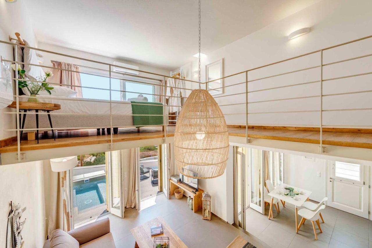 Villa Alba In Syros With Private Jacuzzi أزوليمنوس المظهر الخارجي الصورة
