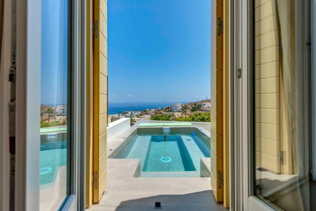 Villa Alba In Syros With Private Jacuzzi أزوليمنوس المظهر الخارجي الصورة