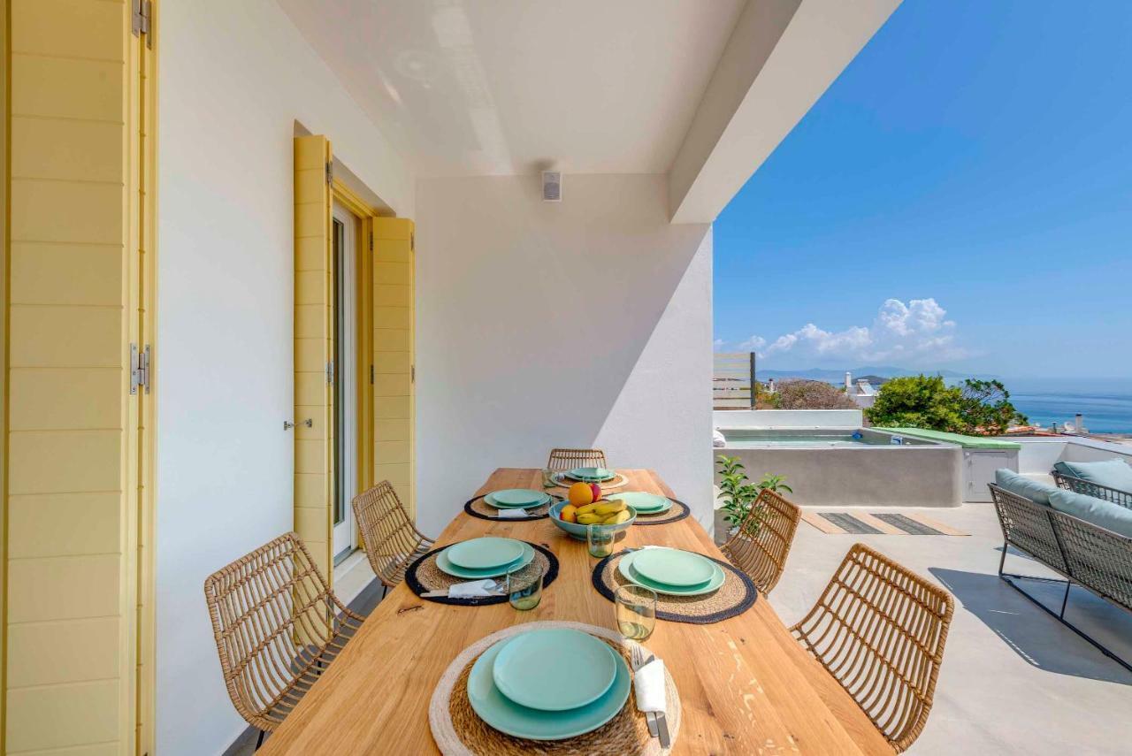 Villa Alba In Syros With Private Jacuzzi أزوليمنوس المظهر الخارجي الصورة